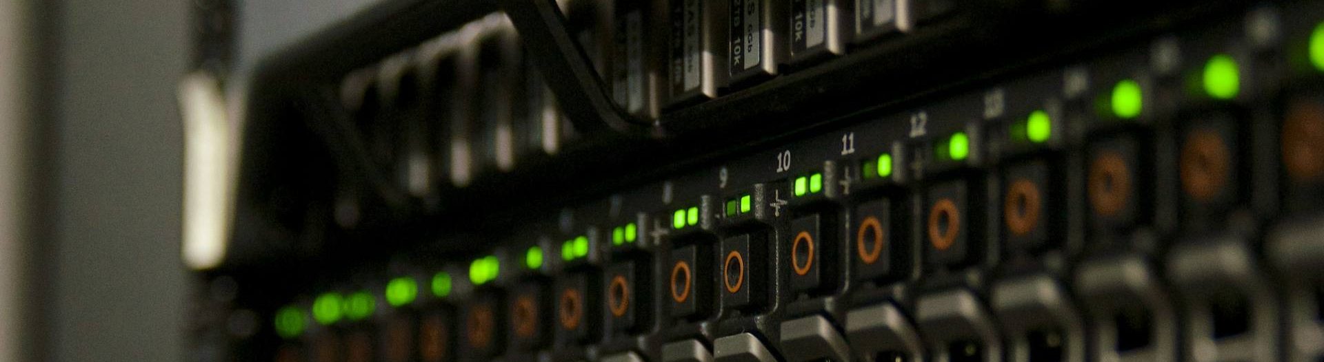 Server with status lights