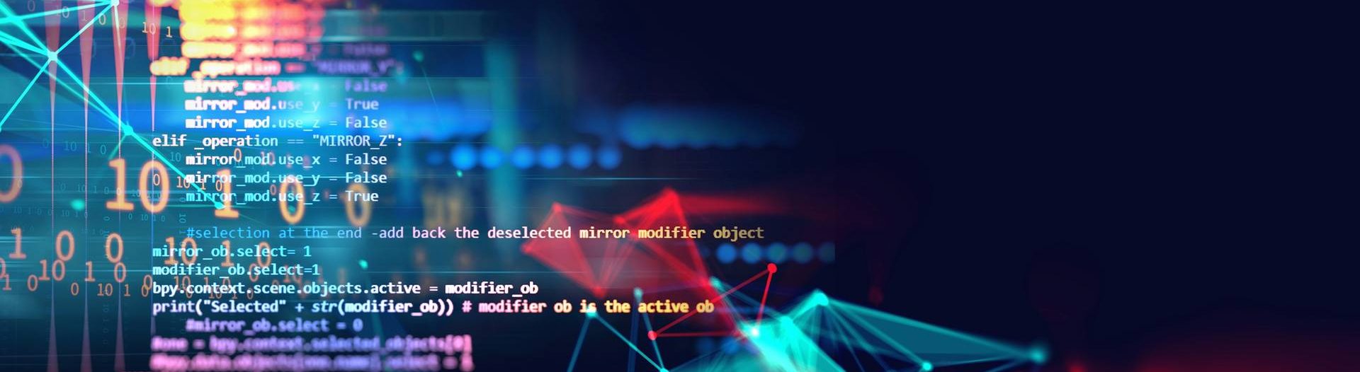 Code on a screen